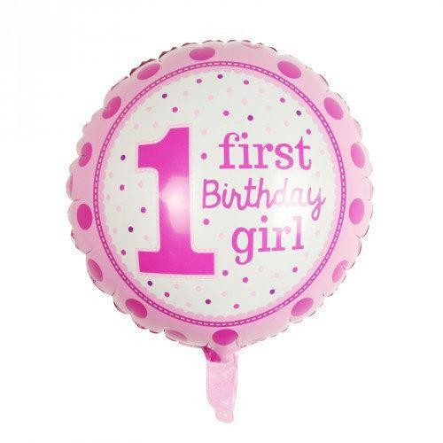Фольгированный шар Первый год девочка