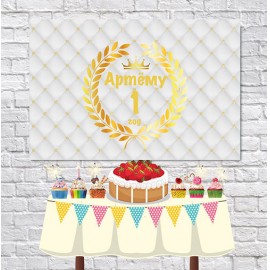 Плакат для праздника Birthday Party белый 75 см х 120 см - 27