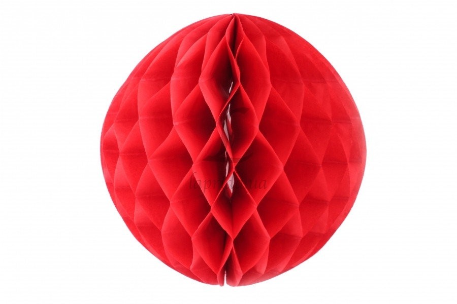 Бумажный шар-соты красный 1 шт 20 см