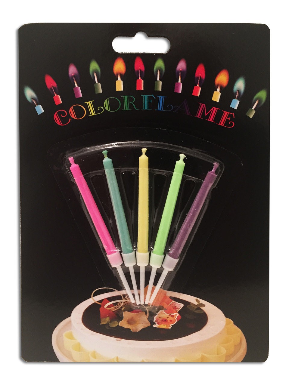 Свічки для торту з різнокольоровими вогниками