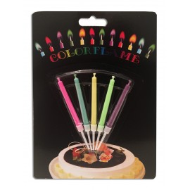 Свечи в торт Разноцветное пламя (набор)