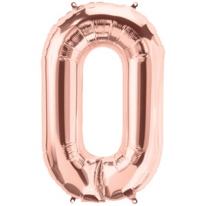 Фольга розовое золото металлик цифра 0 (Flexmetal) (в инд.уп)