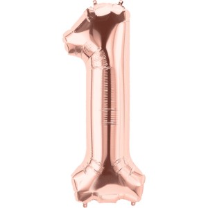 Фольга розовое золото металлик цифра 1 (Flexmetal) (в инд.уп)