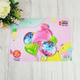 Набор шариков фольгированных Фламинго 5 шт (Китай)