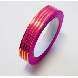 Лента широкая 2 см люрекс малиновая (20м)