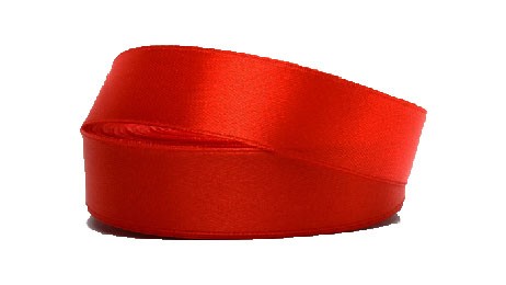 Атласная лента 2,5 см (Красная)
