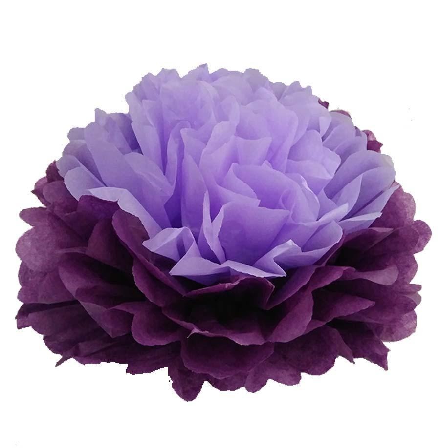 Помпон двухцветный Фиолетово-лавандовый 25 см