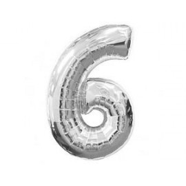 Фольга серебро цифра 6 (Flexmetal) (в инд.уп)