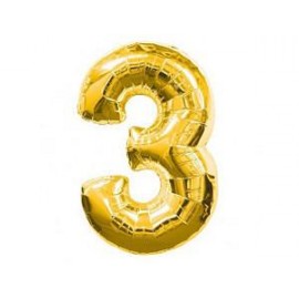 Фольга золото цифра 3 (Flexmetal) (в инд.уп) (в инд.уп)