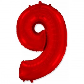 Фольга красная цифра 9 (Flexmetal) (в инд.уп)