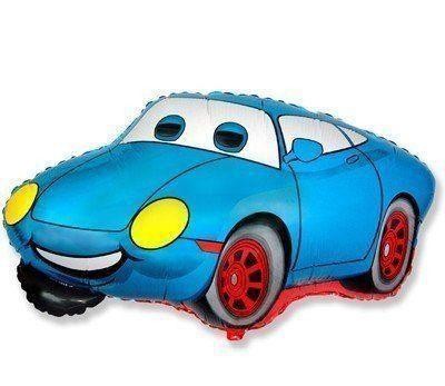Фольга фигура большая Машина Тачка голубая Flexmetal (в инд. уп.)