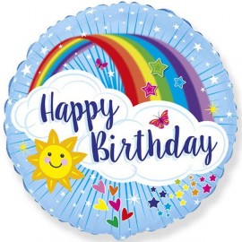 Фольга Happy birthday Веселкове небо Flexmetal