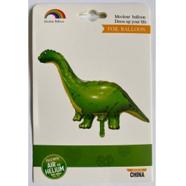 ИНД.УПАК. Фольга фигура Динозавр зеленый Длинная шея (Китай)