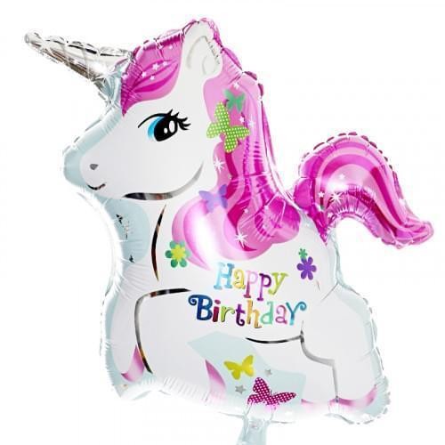 Фольгована фігура Єдиноріг фігура рожевий НВ (Китай) (в інд. уп.)