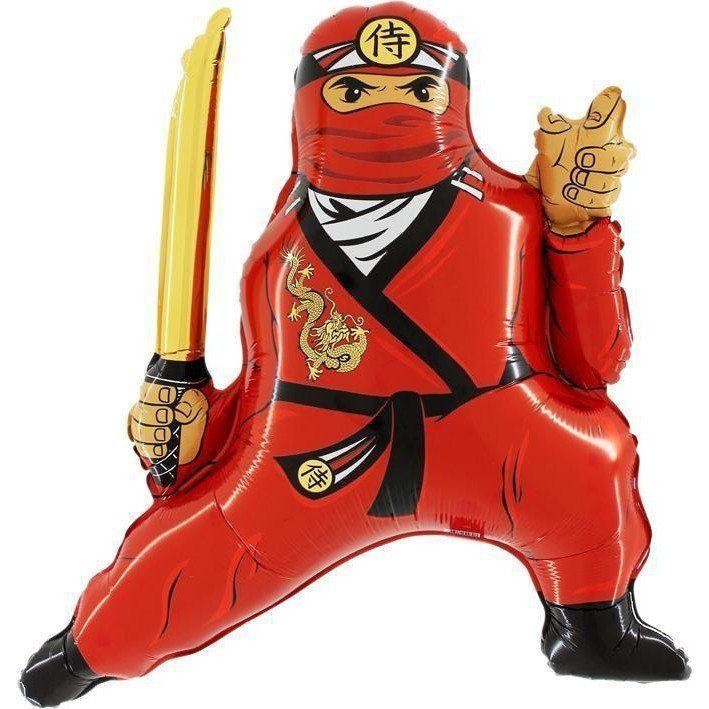Фольга фигура большая Ниндзя красный (Grabo)