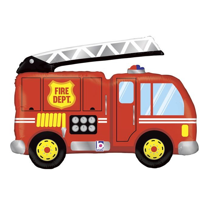 Фольга фигура большая Пожарная машина (Grabo)